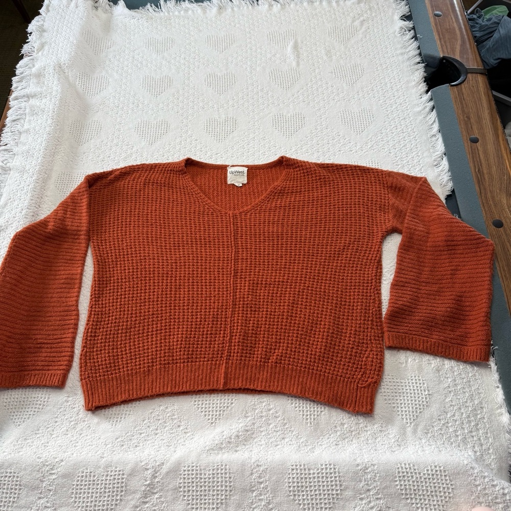UpWest Orange Knit Sweater (L)